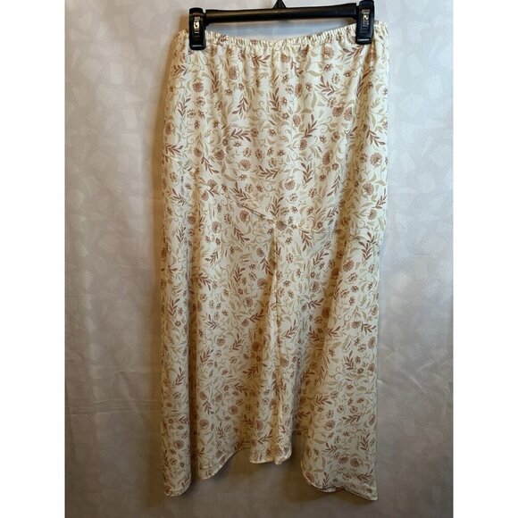 Hippie Rose Cream Floral Skirt Size Large New with Tags Spring - Picture 1 of 4